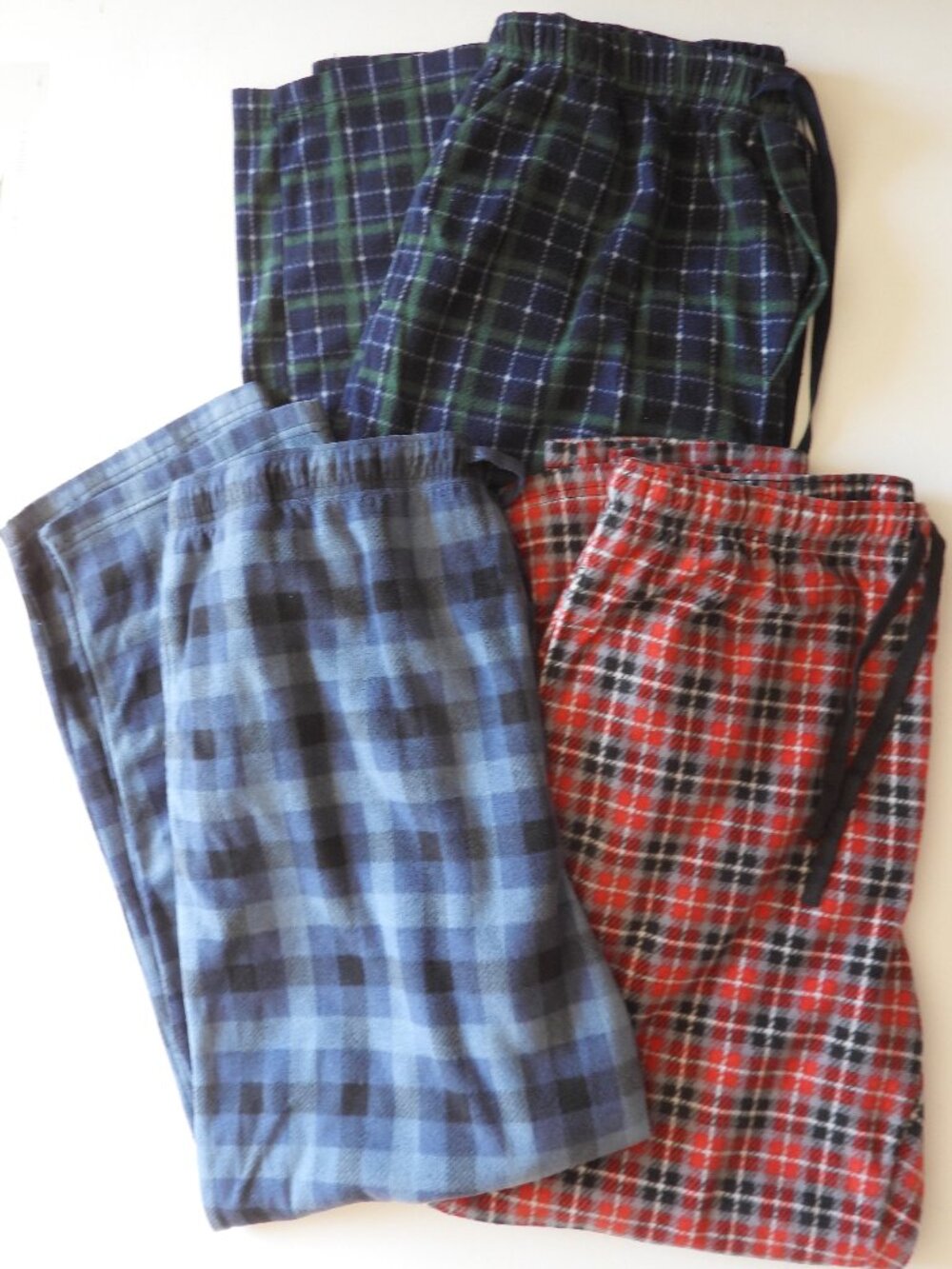 Three Pairs of Men's Stafford Flannel Pajama Pants/ Sleepwear Size XL